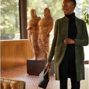 J. McLaughlin Trip Coat: crafted knit that feels like faux fur